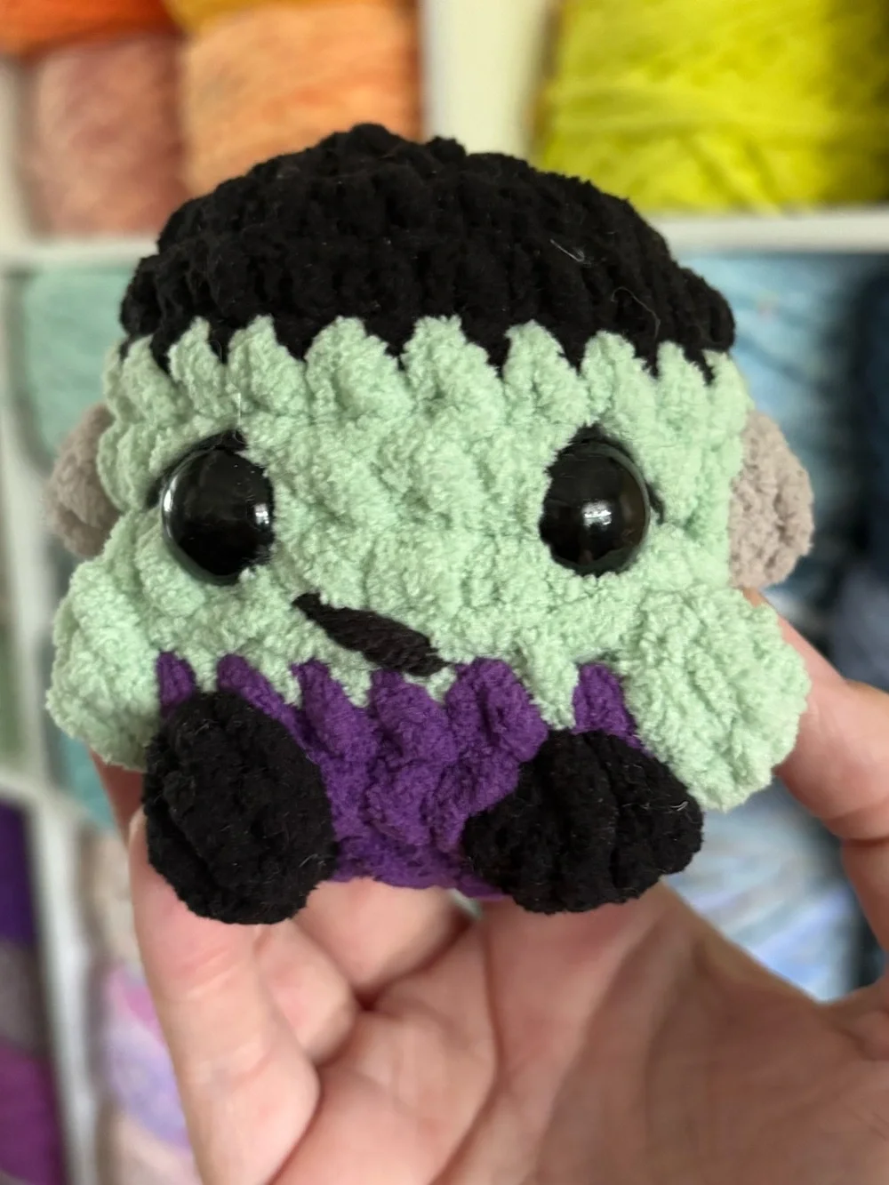 Crochet Mini Frankenstein Plush handmade